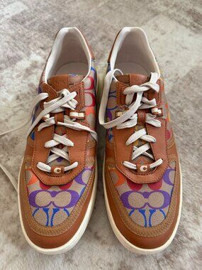 Coach Men’s City Sole Court Sneaker Pride Rainbow Signature Size 12